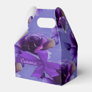 Ballotins Rose violet motif Floral Ballotin Gable