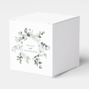 Ballotins Roses blanches et mariage vert
