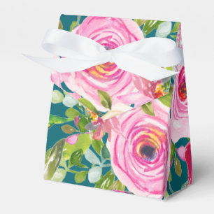 Ballotins Roses d'aquarelle en rose sur Turquoise personnali