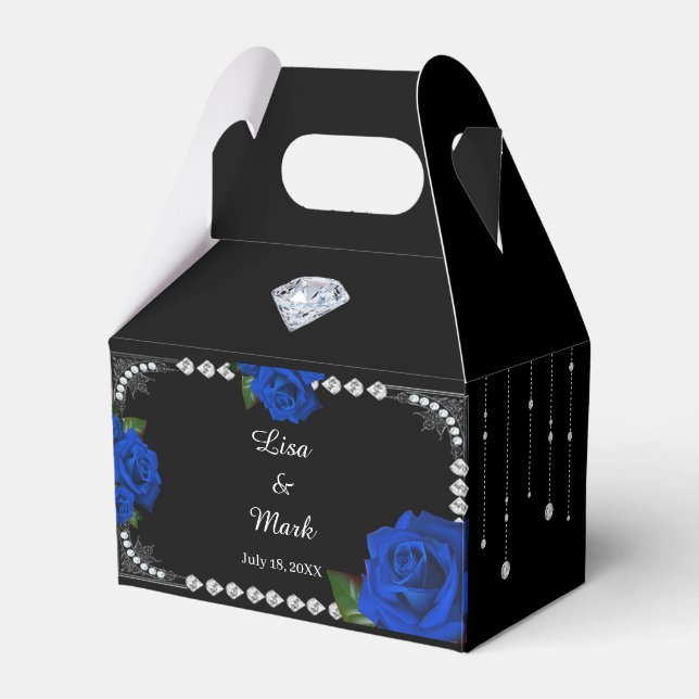 Ballotins Roses Et Diamants Bleus Romantiques (Verso)