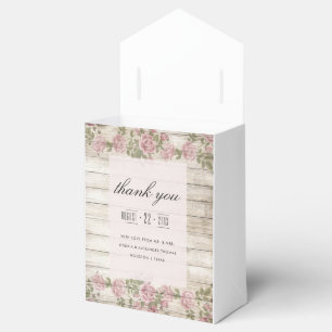 Ballotins Roses Rustiques sur Mariage en Bois