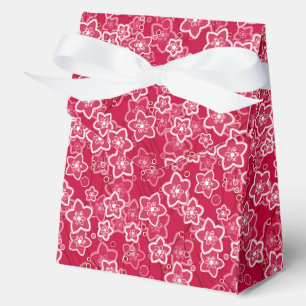 Ballotins rouge blanc floral rustique mode motif rétro