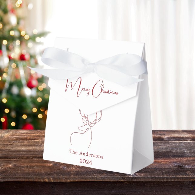 Ballotins Rouge blanc rennes abstraits Noël moderne (Créateur téléchargé)