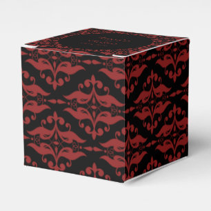 Ballotins Rouge et Noir Damas gothique Mariage Favor Box
