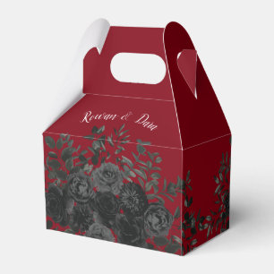 Ballotins Rouge et noir Rose gothique mariage Favor Box