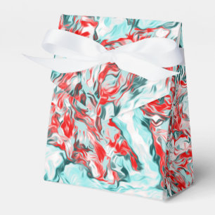 Ballotins Rouge et turquoise abstrait