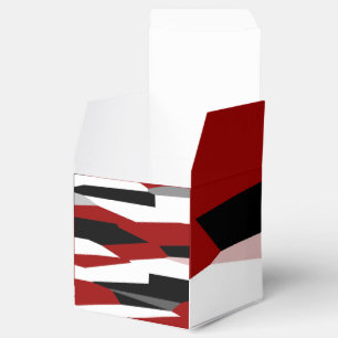 Ballotins Rouge noir et blanc abstrait