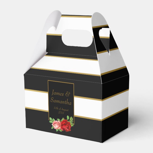 Ballotins Rouge Rose, Noir, Blanc & Or - (Verso)