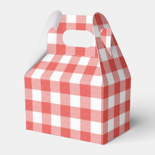 Ballotins Rouge Rustique Et Blanc Plaid En vichy Mariage