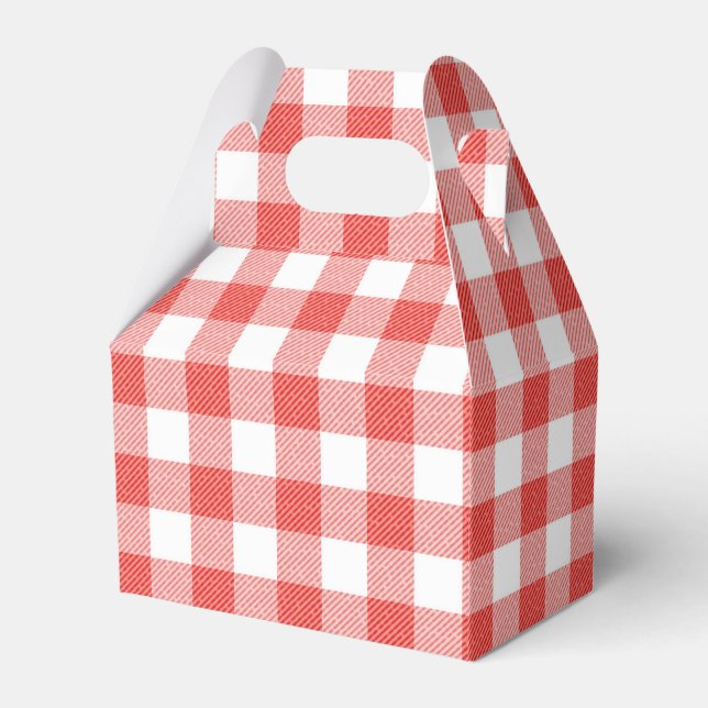 Ballotins Rouge Rustique Et Blanc Plaid En vichy Mariage (Verso)