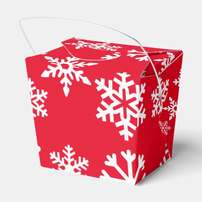Ballotins Rouge Snowflake Cookie boîte de Noël (Arrière)