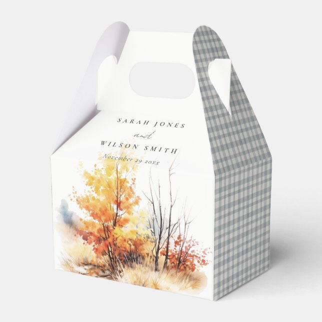 Ballotins Rouille Jaune Automne Automne Paysage Plaid Mariag (Verso)