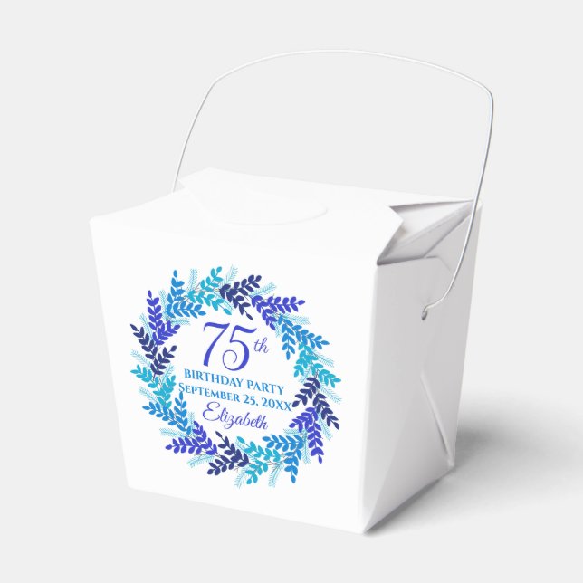 Ballotins Royal Blue Wreath 75e fête d'anniversaire (Verso)