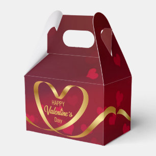 Ballotins Ruban Heureuse Sainte-Valentin Gold Heart Rouge