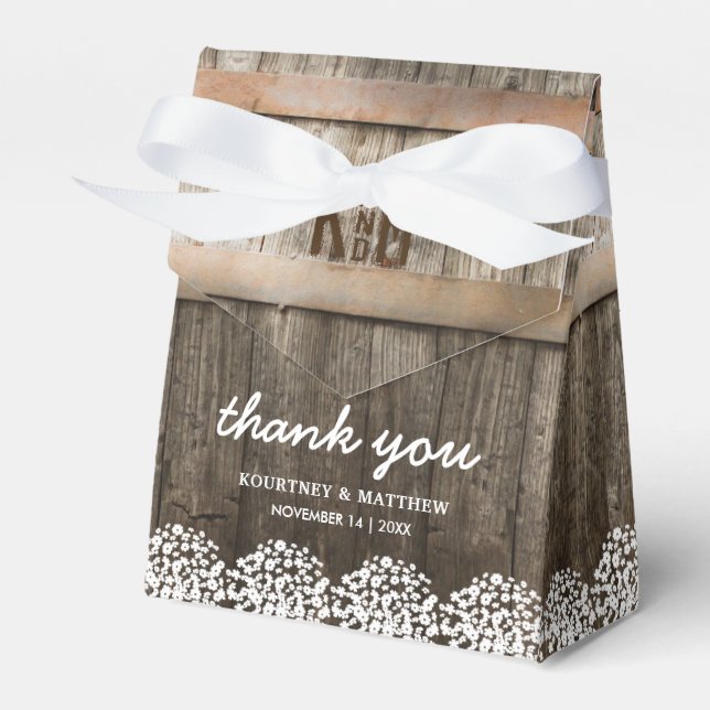 Ballotins Rustic Country Baby's Breath Floral Mariage (Verso)