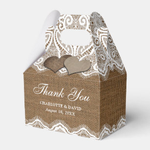 Ballotins Rustic Country Burlap Mariage dentelle