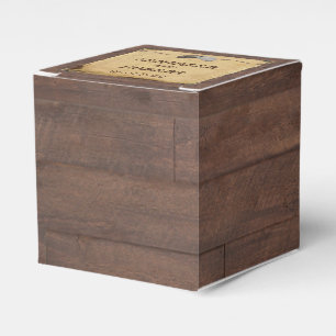 Ballotins Rustic Country Cowboy Casquettes Mariage Favor Box