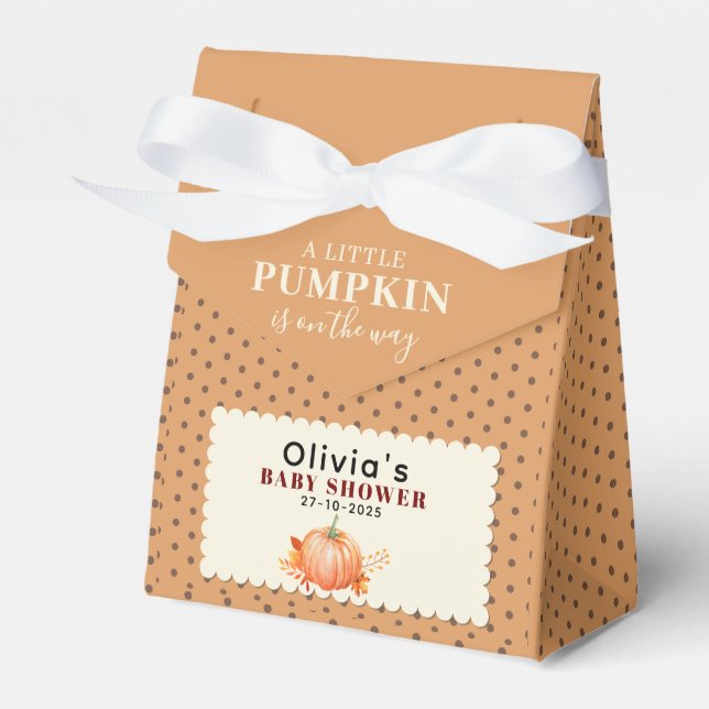 Ballotins Rustic un petit Citrouille mignon Baby shower auto (Verso)