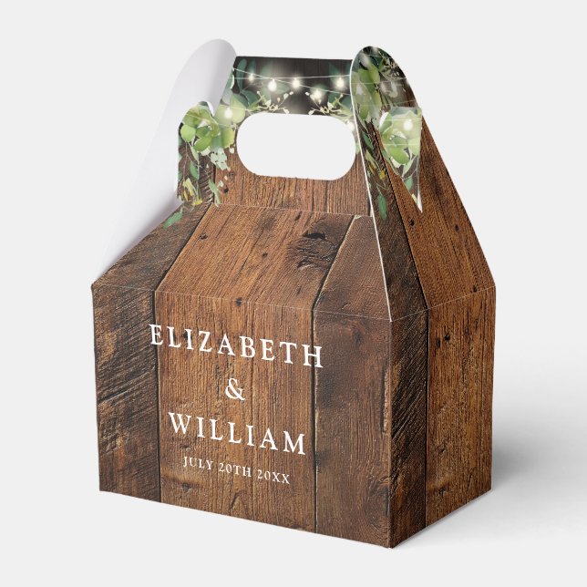 Ballotins Rustic Wood String Lights Greenery Wedding (Verso)