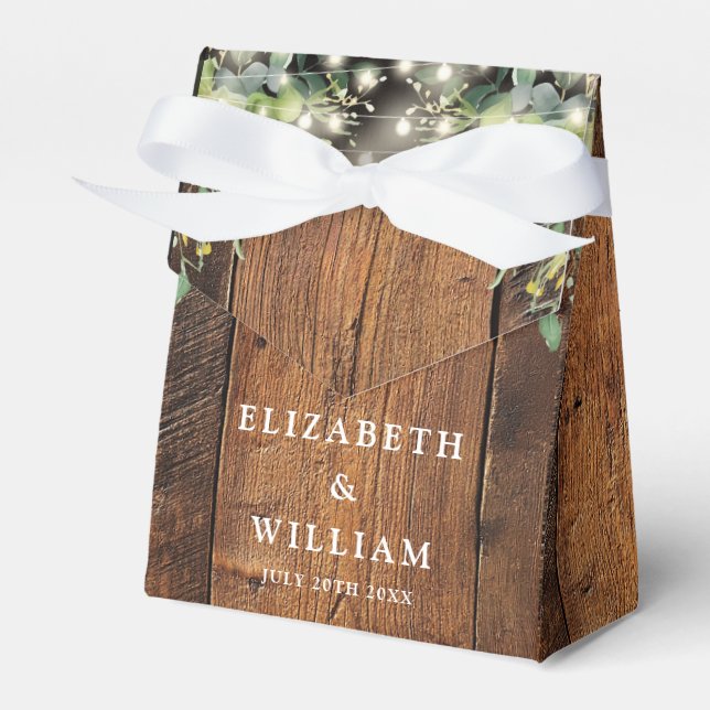 Ballotins Rustic Wood String Lights Greenery Wedding (Verso)