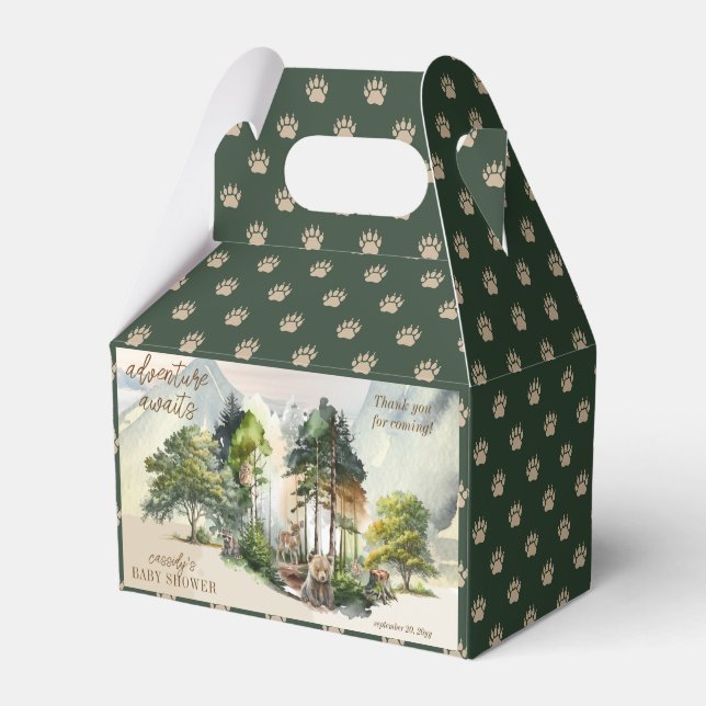 Ballotins Rustic Woodland Adventure Attend Boy Baby shower (Verso)