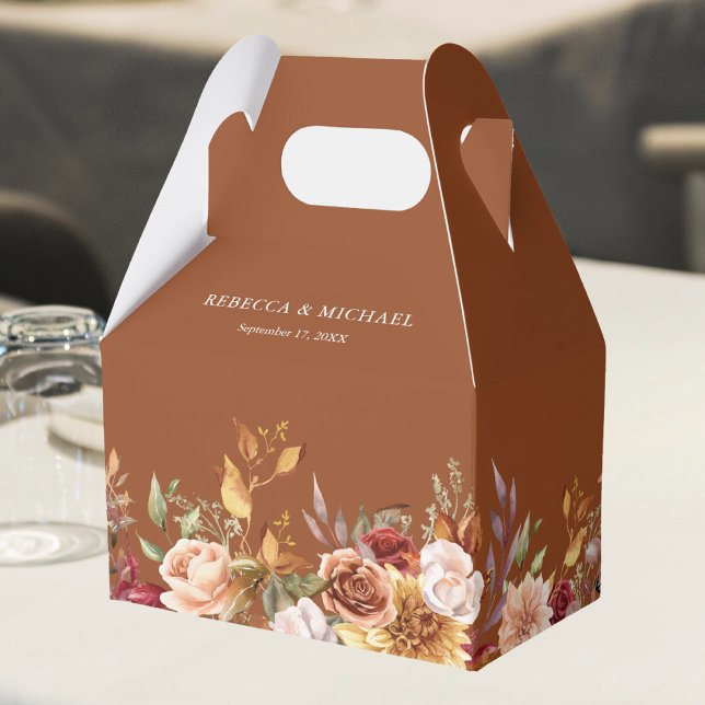 Ballotins Rustique Bourgogne Terracotta Mariage Floral (Créateur téléchargé)