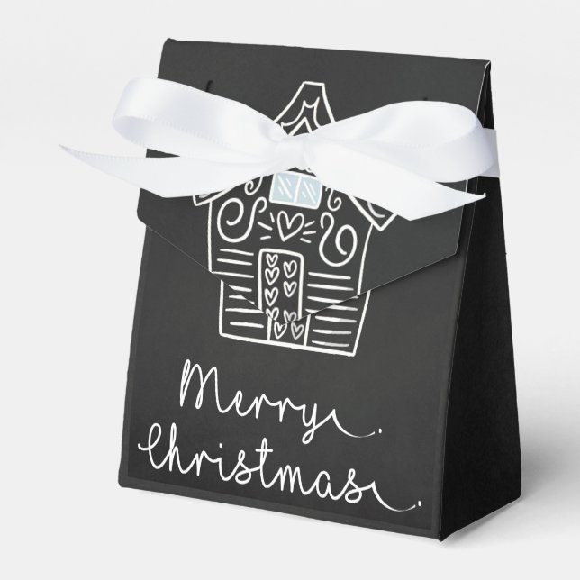 Ballotins Rustique Cute Gingerbread Maison Black Noël cadeau (Verso)