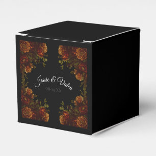 Ballotins Rustique Orange Noir Élégant Mariage Invitation