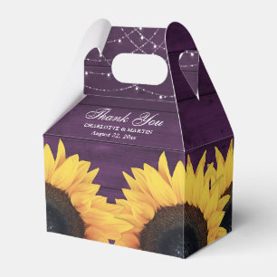 Ballotins Rustique pays violet Mariage de tournesol de bois