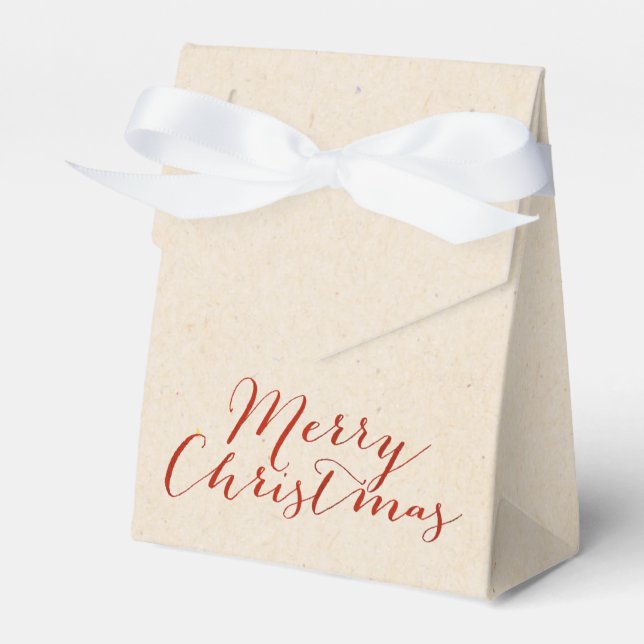 Ballotins Sac cadeau de Noël en carton beige Faux (Verso)