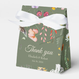 Ballotins Sac de cadeau de mariage Prairie de fleurs sauvage