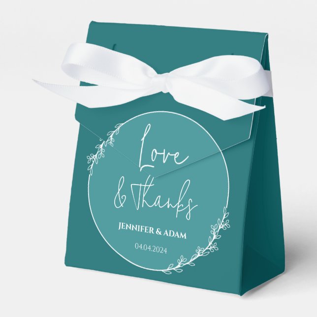 Ballotins Sac de Merci de la Faveur du Mariage Turquoise pro (Verso)