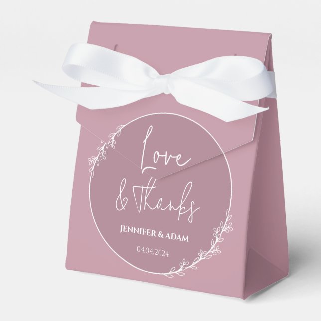 Ballotins Sac de Merci Rose  rose Mariage nuptial Favoriser (Verso)