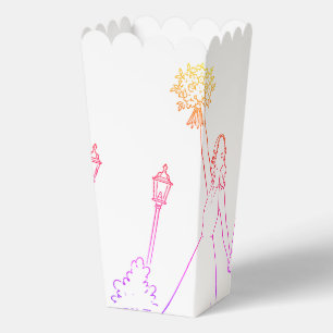 Ballotins Sac de pop-corn en forme de doodle pour les mariés