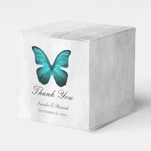 Ballotins Sacoche turquoise de mariage Faveur Boîtes (Verso)