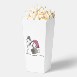 Ballotins Sacs à dos Snowman boîtes à popcorn