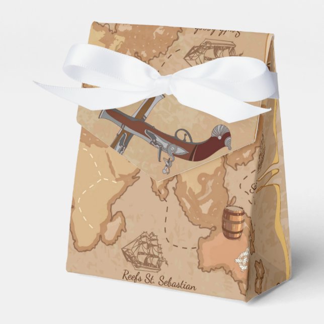 Ballotins Sacs de faveur de la fête pirate - (Verso)