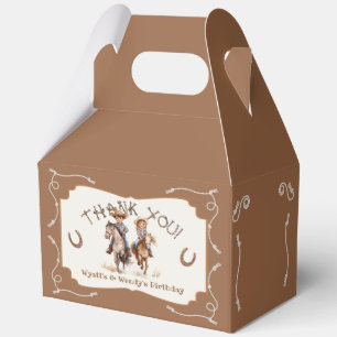 Ballotins Saddup petit jumeau Cowboy Cowgirl anniversaire