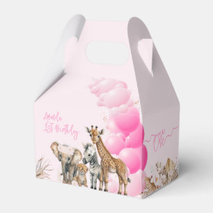 Ballotins Safari animal Boho Balloon fille 1er anniversaire 