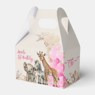 Ballotins Safari animal Boho Balloon fille 1er anniversaire