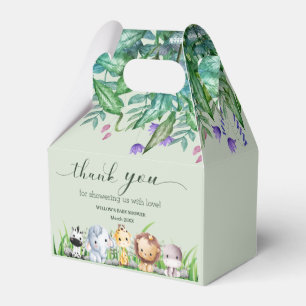 Ballotins Safari Animal Jungle Vert Baby shower garçon
