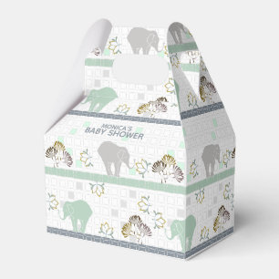 Ballotins Safari éléphant vert   BABY SHOWER