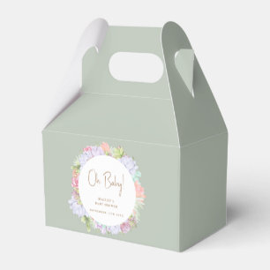 Ballotins Sage Green Boho Cactus Désert Oh Baby shower