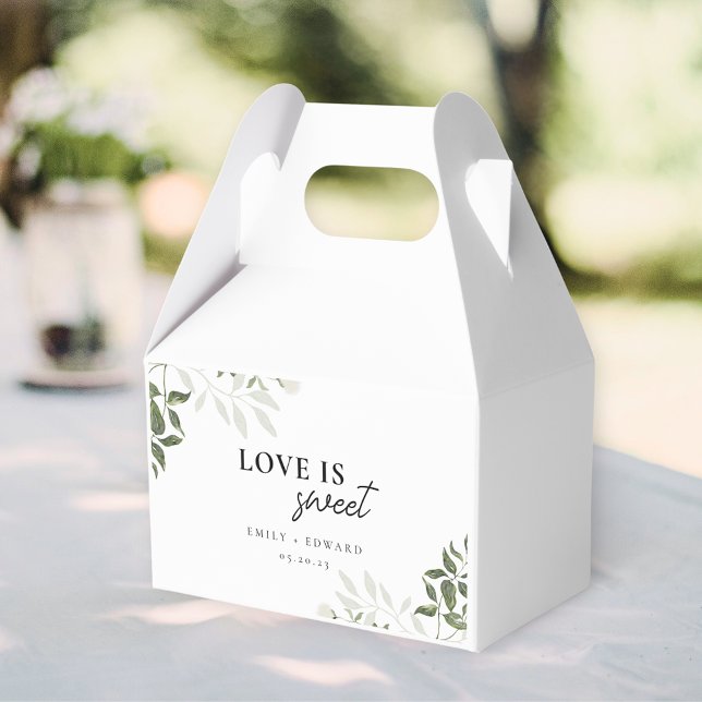 Ballotins Sage Green et blanc Floral L'amour est Mariage dou (Créateur téléchargé)