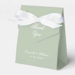 Ballotins Sage Green Merci Mariage simple Calligraphie