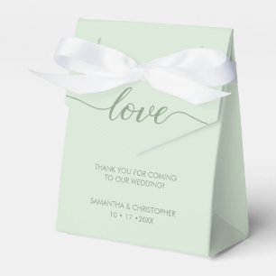 Ballotins Sage Green Modern Love Script Mariage personnalisé