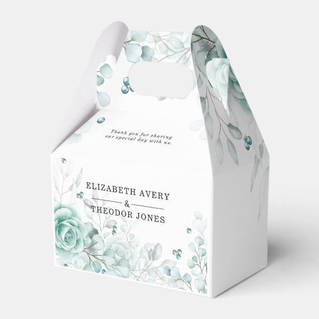 Ballotins Sage greens Floral Mariage Personnalisé (Verso)