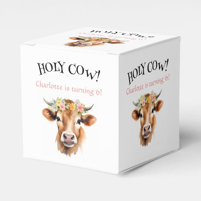 Ballotins Saint-Cow Jersey Vache Floral Fille Anniversaire (Verso)