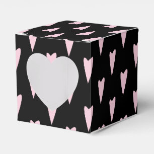 Ballotins Saint Valentin Gros Coeurs de pic rose Noir