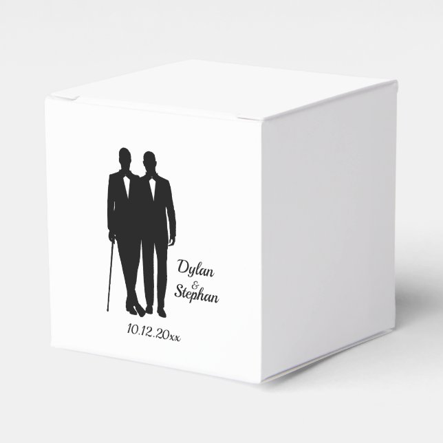Ballotins Salles de Mariage gay avec nom et date (Verso)
